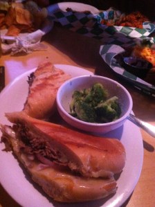 The broccoli cancels out the melted cheese, right?