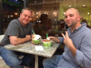 That's nearly 3 pounds of sundae between them. 