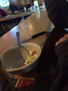 Shane's eating vegetables? Is that allowed?