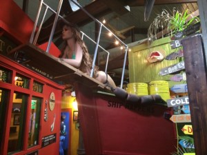 Hey, there's a lady on your boat ... 