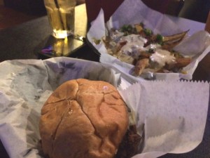 Burger, fries and a drink. Our version of a happy meal. 