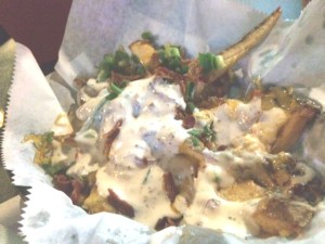 There are fries under there somewhere. Honest. 