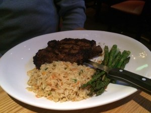 That's a nutritious looking meal. And a sharp looking knife. 