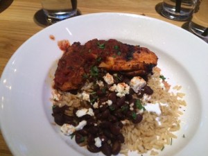 It's strange to not see fries on this plate