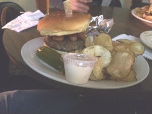 The single actually looks smaller than the bun. Weird