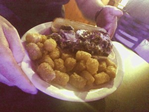 Steak and potatoes, in a different form