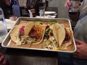 Ted's side dish was apparently an extra taco